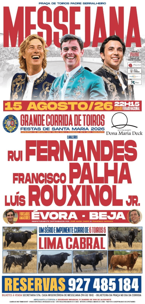 15 de agosto na Messejana com bilhetes à venda