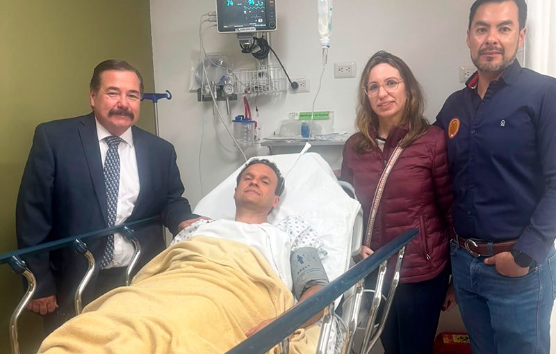 António Ferrera com traumatismo do hemitórax esquerdo